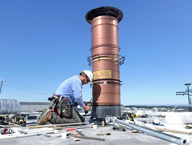 Installed chimney liner by Windsor Chimney Sweep in Windsor, CO