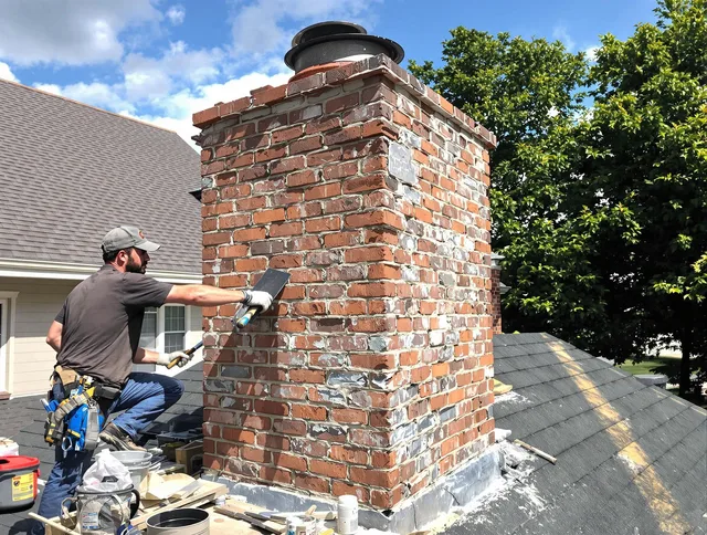 Completed chimney rebuild by Windsor Chimney Sweep in Windsor, CO
