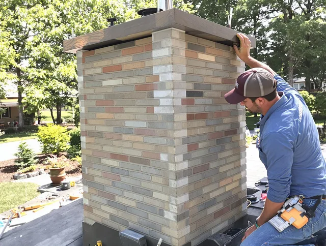 Windsor Chimney Sweep completing a modern chimney remodel in Windsor, CO
