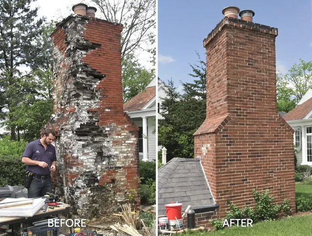 Windsor Chimney Sweep performing a full chimney restoration in Windsor, CO