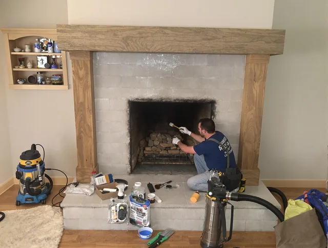 Detailed creosote removal process by Windsor Chimney Sweep in Windsor, CO