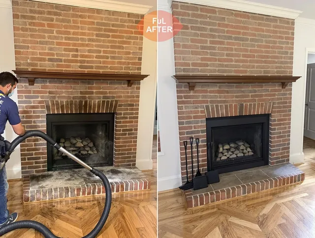 Windsor Chimney Sweep carefully sanitizing a fireplace in Windsor, CO