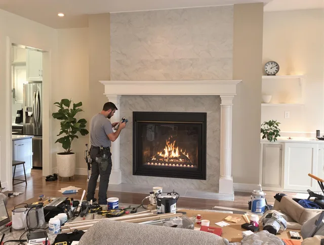 Newly installed fireplace by Windsor Chimney Sweep in Windsor, CO