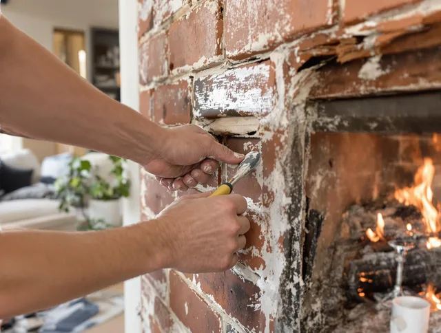 Routine fireplace repair by Windsor Chimney Sweep in Windsor, CO