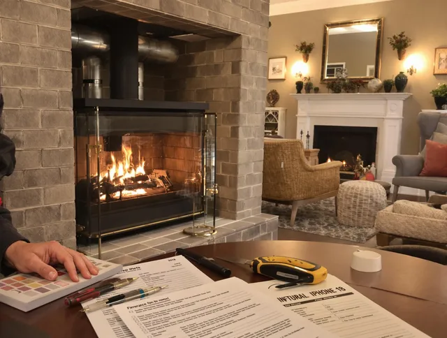 Windsor Chimney Sweep verifying fireplace safety measures in Windsor, CO