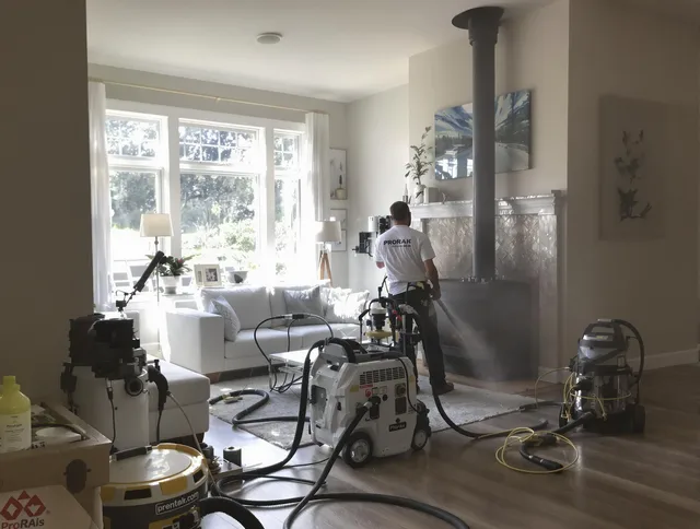 Soot removal service by Windsor Chimney Sweep for a fireplace in Windsor, CO
